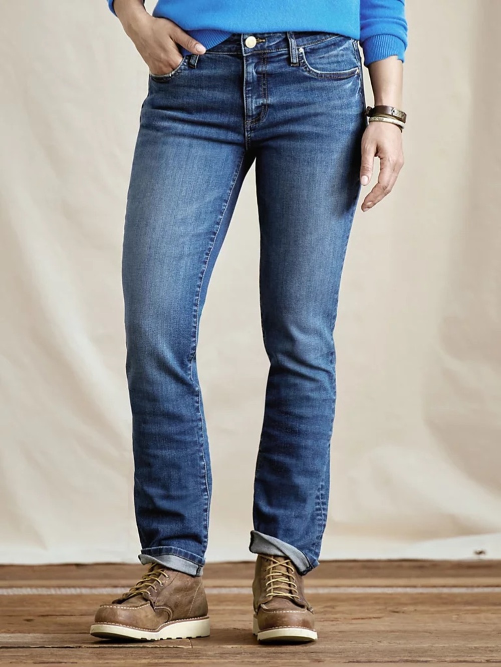 KUT from the Kloth Slouchy Boyfriend Jeans Size 8 Blue Denim Stretch